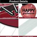 16 Pieces Congrats Grad Yard Signs 2026 Graduation Yard Sign Decoration Waterproof Lawn Decorations with 32 Stakes for Grad Party Outdoor Decor, Burgundy