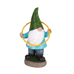 Garden Gnome Duo Decorative Figurines Ornament for Indoor Outdoor Home Garden Decor，Musical Violin Player and Dancing, Colorful Outdoor Statues,