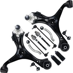 Control Arm, Front Lower Control Arm With Ball Joint Front & Rear Sway Bar Link Tie Rod boots Suspension Kit Replacement For 2013-2015 Honda Civic - 12 Pcs