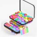 2Pcs Clear Hard Shell Zipper Case, BIiss Plastic Bins for Organizing, Clear Zipper Pouches Makeup Case & Lidded Durable and Waterproof Storage Bins 8.7 x 6.3 x 2.4 Inch