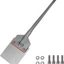 SDS-Max Shank 6 Inch Floor Scraper Chisel Bit - 6" Wide Blade Scraper 25" Long Alloy Steel Jack Hammer Drill Bit - Removal Tools for Tile Wallpaper Thinset Hardwood Adhesive Glue Linoleum