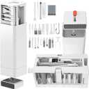 Cell Phone Cleaning Kit, iPhone Cleaning Kit for Charging Port Cleaner Keyboard Cleaning Kit for Airpods/Android/USB C/Earbuds/Laptop/iPad/Camera Lens with Stylus Pen (White)