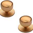 Self-Stick Instant Cabinet Drawer Knobs Metal Knobs Helper with Adhesive 2pcs/Set Furniture Knobs Handles for Kitchen Cabinet Drawer Window (Round, Rose Gold)