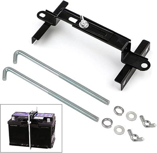 Adjustable Battery Hold Down, Universal Battery Adjustable Crossbar with L Bolt Battery Tie Down Holder for Cars SUVs (Bolt Length 27cm/10.63inches)