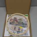 La glanese Embroidery Kit for Adults, Needlepoint Kit of 2 Floral Photo Frame Patterns for Valentines Anniversary Wedding, Beginners Friendly with Paper Guidelines and Tutorial Videos