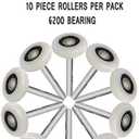 Surpass 10 Pack 2'' Ultra-Quiet Nylon Garage Door Rollers 4 Stem, 6200-2RS Double Seals Precision Bearings