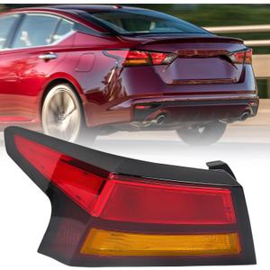 Huray Left Outer Tail Light Fit for Nissan Altima 2019-2022 [Halogen Type] LH Taillight Tail lamp Rear Brake Lamp Assembly OE Style Replacement for NI2804118 (Driver Side)