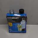 SodaStream 1L Classic DWS Carbonating Bottle Black (twinpack), Pack of 2 (33.8 Ounces)