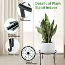 Metal Plant Stand 5 Pack Plant Stands for Indoor Outdoor Plants Multiple Heavy Duty Flower Pot Stand Holder Rustproof Iron Round Plant Shelf for Planter Outdoor Plant Stand for Patio & Garden Dcor