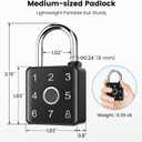 Lokko Gym Locker Lock, Fingerprint Smart Padlock Bluetooth RFID Keyless Biometric Lock for School Employee Locker, Toolbox