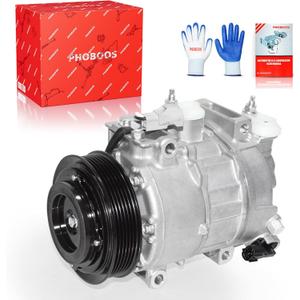 PHOBOOS A/C Compressor with Clutch Compatible with Chrysler 300 2014-2023 & Dodge Charger 2014-2023, Challenger 2015-2023, V6 3.6L, Fast Cooling, Low Noise, Easy Installation, Ref. CO-29121C, 198375