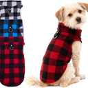 3 Pieces Dog Sweater with Leash Ring, Buffalo Plaid Fleece Vest Pullover Puppy Sweater Warm Jacket Pet Clothes Coats for Small Dogs Cats Teddy Chihuahua Yorkshire (Large, Buffalo Plaid)