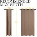 NICETOWN Blackout Window Curtains and Drapes for Kitchen, Window Treatment Thermal Insulated Solid Grommet Blackout Drapery Panels (Set of 2, 55 by 68 inches, Cappuccino)