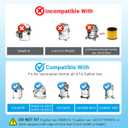 6 Pack VRC5 Filter Bags & 2 Pcs VFF51 Foam Filters Kit Compatible with Vacmaster Most 4 to 16 Gallon Wet/Dry Vacuum, Part# VRC51