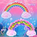 2 x Ancitoy Ocean Mermaid Poke Art Wind Chime Craft Kit  DIY Arts and Crafts for Kids Ages 4-9, Mess-Free Fabric Art Activity, Creative Birthday Gift for Girls and Boys