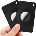 2 Pack Wallet Card Holder for Apple Airtag (Gen1&2), Lightweight GPS Tracker Cover Compatible with Airtag for Wallet, Purse, Handbag, Keys, Clutch Bag (Black/Black)