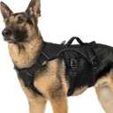 rabbitgoo Escape Proof Dog Harness, Soft Padded Full Body Pet Harness, Reflective Adjustable No Pull Vest with Lift Handle and Leash Clip for Large Dogs Walking Hiking Training, XL (X-Large (Pack of 1), Black)