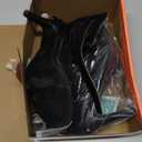 UTIKLIOU Women's Mesh Sandals Peep Toe High Top Sandals Lace Up Summer Boots Buckle Strap Party Sexy Pump Shoes Open toe (10.5, Black)