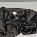 Women Solid High Waist Silky Casual Elastic Satin Midi Skirt -Made in USA , S