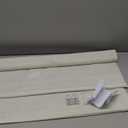 DEJAVU Linen Cordless White Beige Roman Shades for Windows & Doors - Blackout Light Filtering, Insulated Thermal Blinds