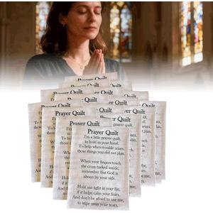 Christian Prayer Quilt with Cross Blessing - Fabric Sewing Project for Prayer Quilt Poem, A Meaningful Gift Suitable for Christians and Sewing Enthusiasts.