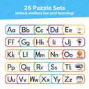 Alphabet Puzzle Games for Kindergarten - 26 Pairs Self-Correcting ABC Puzzle Alphabet Matching Game - ABC Learning for Toddlers Letters Matching Game - Preschool Educational Learning Toys Activities