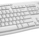 Logitech MK270 Wireless Keyboard and Mouse Combo for Windows, 2.4 GHz, 8 Multimedia Keys, PC, Laptop, Wireless Keyboard Compact Mouse Combo - White (1 Pack)