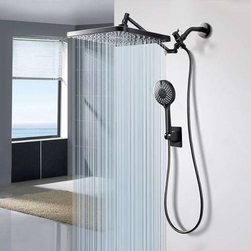 XXL 12.2" Rain Shower Head with Handheld Spray, Updated High Pressure Rainfall Shower Head with Handheld Combo