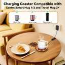 Charging Coaster 2 Compatible with Temperature Control Smart Mug 2,Mug1,Cisain Mug Power Cord for Em/BER Smart Temperature Control Mugs(Copper)