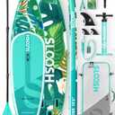 SLOOSH Inflatable Stand Up Paddle Board, 10'6" Inflatable Paddle Boards with Premium Accessories, Non-Slip EVA Deck, Ultra-Light Carry Bag Pump, Meander SUP for Youth & Adults