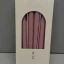 Tapered Dinner Candles - Soy & Paraffin Blend, Dinner Candles with Long-Lasting 7-Hour Burn for Stylish Homes - Candle in Curated Colors Ideal Gift for Hosts, Brides & Event Planners-Dusty Rose (Pack of 6)