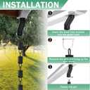 Rain Chain Gutter Adapter Kit for Drains Not Directly Under Gutter, Pinned Metal Rain Chain Installer - Black