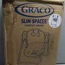 Graco Slim Spaces Compact Baby Swing, Space Saving Portable Bay Swing with Height Adjustable Legs & Soft Toys, Reign