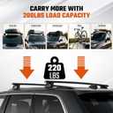 Heavy Duty Lockable Roof Rack Cross Bars Compatible with Jeep Grand Cherokee 2011-2021 (with Grooved Side Rails), Aluminum Crossbars w/Locks Rooftop Cargo Bag Kayak Luggage