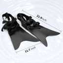 Float Tube Fins, One Size Adjustable Foot Pocket Flippers, Float Tube Fins for Fishing for Diving, for Adult Men Women