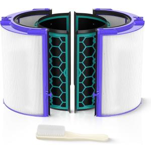 TP04 Replacement Filter | 360 Combi Glass HEPA & Activated Carbon Filter | Compatible with Dyson HP04, TP04, DP04, TP05, DP05 Air Purifi-er | Perfect Fit & Reliable | Easy to Install