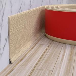 Duzzy Flexible Baseboard Molding Trim, 6 Inch(W) x 40 Feet(L) Peel and Stick Rubber Wall Trim Molding, Self-Adhesive Vinyl Wall Base Cove Base for Floor