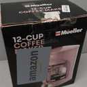 MELLERHOME 12-Cup Pink Coffee Maker - Borosilicate Carafe, Auto-Off, Pink Accessories, Reusable Filter, Anti-Drip, Kitchen Appliances, Keep-Warm Function, Kitchen Dcor