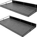 RedCall Heavy-Duty Wall Shelf, 2 Pack Garage Shelf Wall Mounted, 23.5" x 12" Large Wall Shelves for Garage, Laundry Room, Closet, Holds Up to 75 Lbs