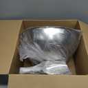 Large Ice Bucket 13L Stainless Steel Champagne Bowl Ice Bucket with Ice Scoop Semicircle Drink Tub with Integrated Base Silver Beverage Tub for Parties, Cocktail Bar, Chilling Wine (1 Pack-Silver)