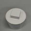 4" PVC Sewer Cleanout Adapter with Plug Pipe Fitting, PVC DWV Flush Sewer Cleanout Cap for Drainage Piping System