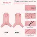 KOESON Dog Recovery Suit Hind Leg, Recovery Sleeve for Female Male Dogs, Pet Leg Sleeve to Stop Licking, Pet Rear Leg Wound Cover, Dog Spay Onesie for Wound Heal Care, Medium