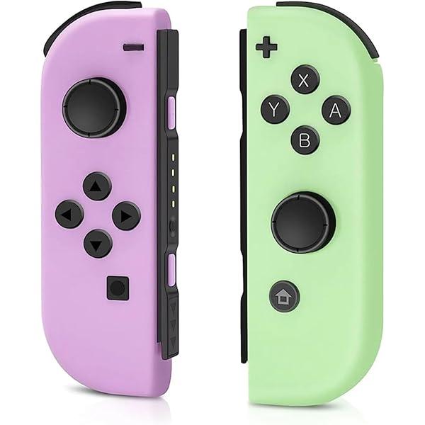 CIMENNTU Switch Controller for Nintendo Switch Controller, Switch Controller Replacement Accessories with Double Vibration/WakeUp/Motion Control/Screenshot（Purple&Green） 