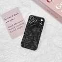 NITITOP Compatible for iPhone 17 Pro Max Case Cute Rose Line - Black