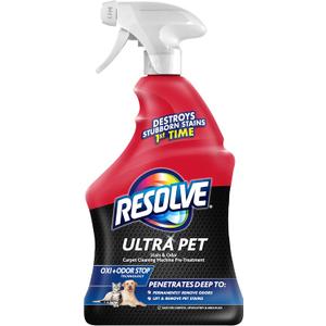 Resolve Ultra Pet Odor and Stain Remover Spray  Carpet Cleaner for Cat and Dog Urine and Poop, 32oz (32 Ounce (Pack of 1))