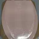 Bemis 1500EC Durable Wood Toilet Seat with Easy Clean Hinges, Made in USA, Elongated, Venetian Pink