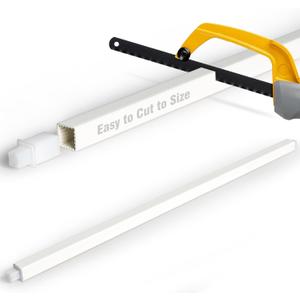 24 Inch Replacement Towel Bar for Ceramic Holder - Cut to Fit Any Size, Spring Loaded Adjustable Plastic Towel Rod for Porcelain Holders, No Demolition Installation, Rental & Vintage Bathroom Friendly (White)