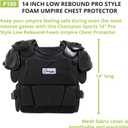 Champion Sports Low Rebound Foam Professional Model Chest Protector - 14" - Black