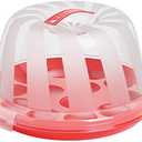 Cake Cupcake Carrier with Lid and Handle | 9" Round Cake Container Holder with Dome Cover | Plastic Pie Carrier Cake Storage Container | Easy Transport for Bunt Cake Keeper Platter Tray