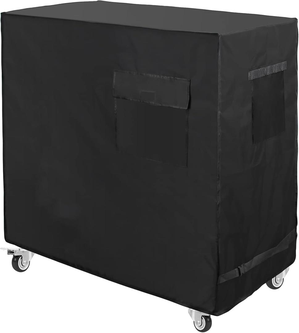 Cooler Cart Cover Black, Luxiv Waterproof Rolling Cooler Cover 34L x 20W x 32H inches 80 Quart Rolling Ice Chest Cover for Anti Rain, Sunlight, Dust